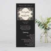 Aanpasbare Gotische bruiloft Programmakaart (Staand voorkant)