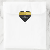 Aanpasbare gouden band hart sticker (Tas)