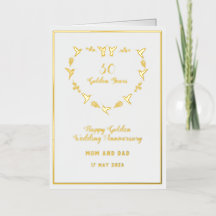 Aanpasbare Gouden Bruiloft Jubileum