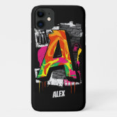 Aanpasbare Graffiti Stijl Letter "A" Grafisch Case-Mate iPhone Case (Achterkant)