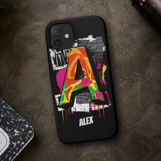Aanpasbare Graffiti Stijl Letter "A" Grafisch Case-Mate iPhone Case