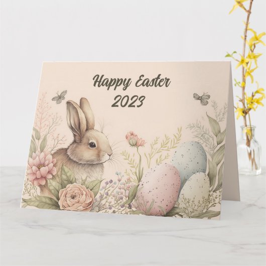 Aanpasbare grafische kaart voor Pasen 2023 (Gele Bloem)