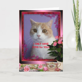 Aanpasbare Grappige Katten Valentijnskaart Kaart