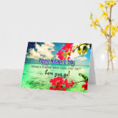 Aanpasbare grappige tropische moederdag kaart (Gele Bloem)