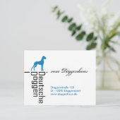 aanpasbare Great Dane-kaarten Briefkaart (Staand voorkant)