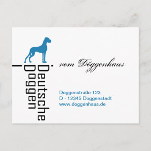 aanpasbare Great Dane-kaarten Briefkaart