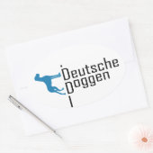 aanpasbare Great Dane-kaarten Ovale Sticker (Envelop)