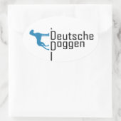 aanpasbare Great Dane-kaarten Ovale Sticker (Tas)