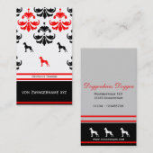 aanpasbare Great Dane-kaarten Visitekaartje (Voorkant / Achterkant)