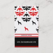 aanpasbare Great Dane-kaarten Visitekaartje (Voorkant)