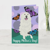 Aanpasbare Great Pyrenees Vlinder Kaart (Voorkant)