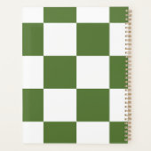Aanpasbare Groene Geruite Leraar Planner (Achterkant)