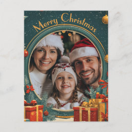 Aanpasbare Groene Prettig Kerstfeest Briefkaart
