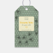 Aanpasbare groene zakelijke bedankkaart cadeaulabel (Voorkant)