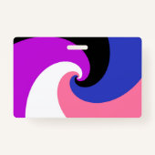 Aanpasbare Groovy Spiraal Genderfluid Pride Vlag Badge (Achterkant)