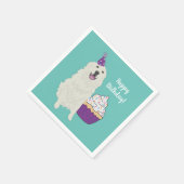 Aanpasbare Grote Pyreneeën Verjaardagsservetten Servet (Hoek)