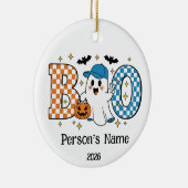 Aanpasbare Halloween BOO Keramisch Ornament (Rechts)