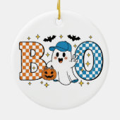 Aanpasbare Halloween BOO Keramisch Ornament (Achterkant)