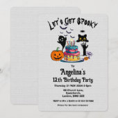 Aanpasbare Halloween Kind verjaardagsfeest Kaart (Voorkant / Achterkant)