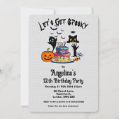 Aanpasbare Halloween Kind verjaardagsfeest Kaart (Voorkant)