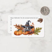 Aanpasbare Halloween Plat Notitiekaart Notitiekaartje (Voorkant / Achterkant in situ)