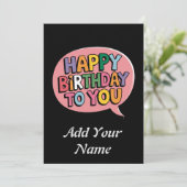 Aanpasbare Happy-verjaardagskaart Bedankkaart (Staand voorkant)