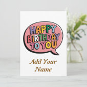 Aanpasbare Happy-verjaardagskaart Bedankkaart (Staand voorkant)