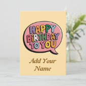 Aanpasbare Happy-verjaardagskaart Bedankkaart (Staand voorkant)