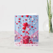 Aanpasbare Hartjes & Cadeaus Valentijnsdag Kaart (Voorkant)