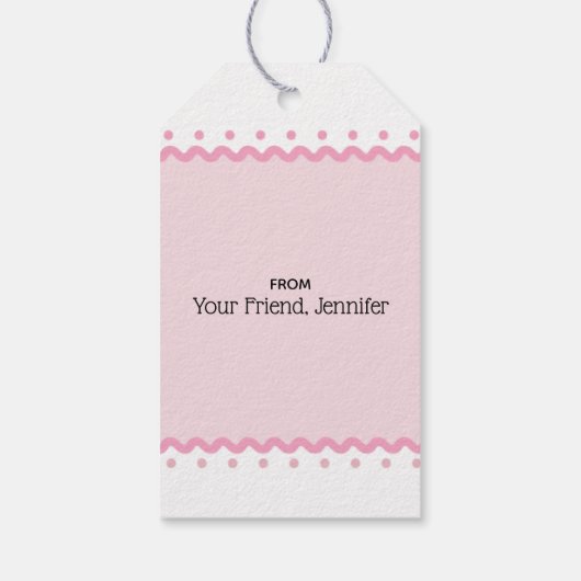 Aanpasbare Hartjes Valentijnsdag Cadeaulabel (Achterkant)