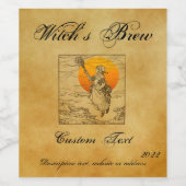 Aanpasbare Heksenbrouwsel Label Set Wijn Etiket (Enkel label)