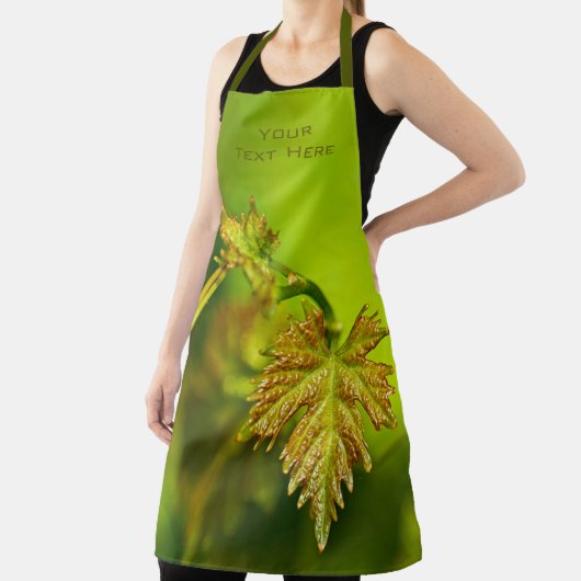 Aanpasbare heldergroene wijnblad Oenoloog Schort (Insitu)