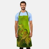 Aanpasbare heldergroene wijnblad Oenoloog Schort (Gedragen)