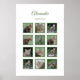 Aanpasbare Herdenkingsposter voor huisdieren Poster