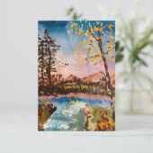 Aanpasbare herfstfeest uitnodiging of save the dat (Staand voorkant)