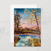 Aanpasbare herfstfeest uitnodiging of save the dat (Voorkant / Achterkant)