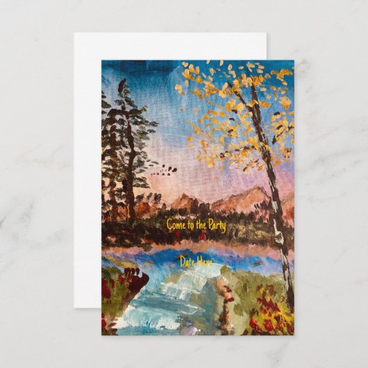 Aanpasbare herfstfeest uitnodiging of save the dat (Voorkant / Achterkant)