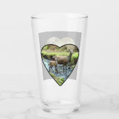 Aanpasbare Hinde en Reegeit Natuur Kunst Glas (Achterkant)