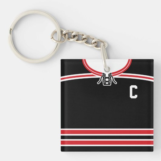 Aanpasbare Hockey Shirt Sleutelhanger, Lacrosse Sleutelhanger (Voorkant)