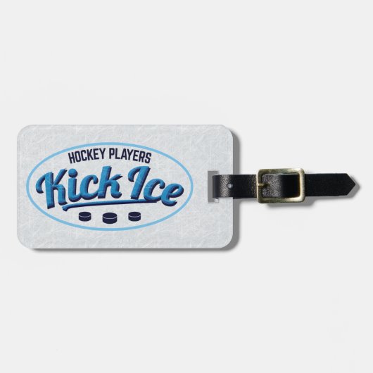 Aanpasbare Hockey Spelers Kickice Bagage Label (Voorkant horizontaal)