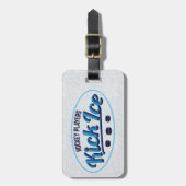 Aanpasbare Hockey Spelers Kickice Bagage Label (Voorkant verticaal)