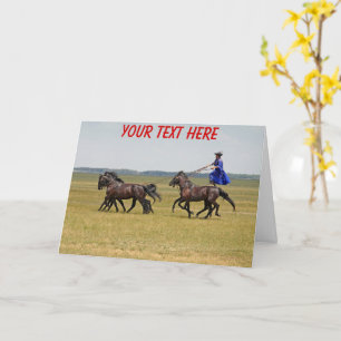 Aanpasbare Hongaarse ruiter en paarden Kaart