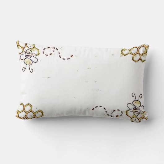 aanpasbare honingbijennaam kussen (Achterkant)