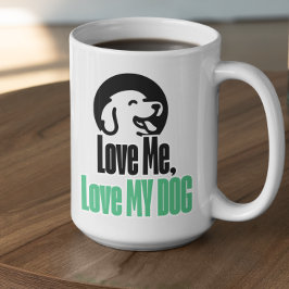 Aanpasbare 'Hou van mij, hou van mijn hond' Koffiemok