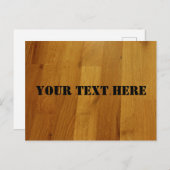 Aanpasbare houten vloer briefkaart (Voorkant / Achterkant)