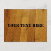 Aanpasbare houten vloer briefkaart (Voorkant)