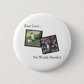 Aanpasbare huisdier-speld ronde button 5,7 cm (Voorkant)