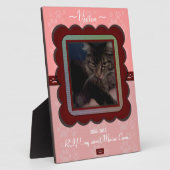 Aanpasbare huisdierherdenking fotoplaat (Zijkant)