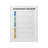 Aanpasbare Huiswerk Tracker Notitieblok (Linkerzijde)