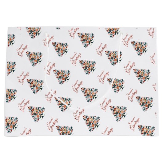 Aanpasbare Hygge Minimalistische Kerstmis Groot Cadeauzakje (Voorkant)